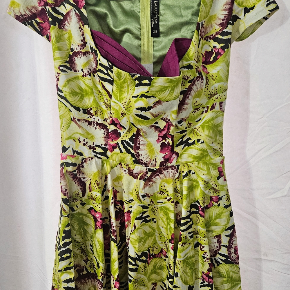 Medium Laura Byrnes Pinup Girl Clothing Tiki Alfreda Swing Dress